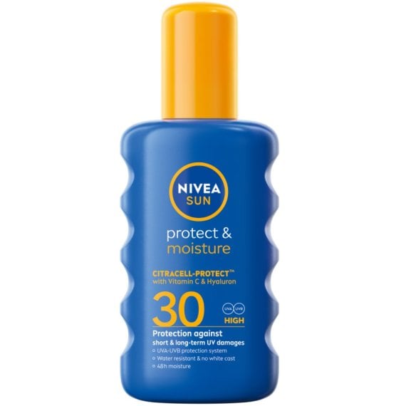 Nivea Sun Protect & Moisture Хидратиращ слънцезащитен спрей SPF 30