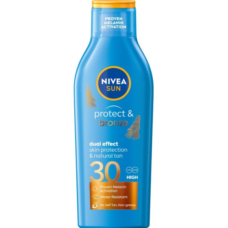 Nivea Sun Protect & Bronze Слънцезащитен лосион за естествен тен SPF 30