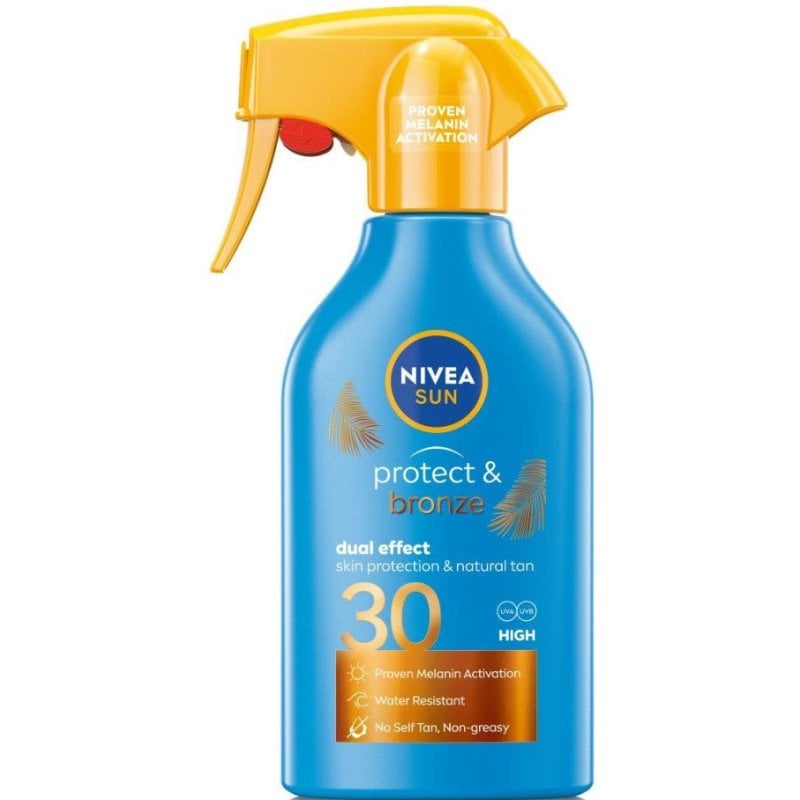 Nivea Sun Protect & Bronze Слънцезащитен спрей SPF30, Размер 250 ml