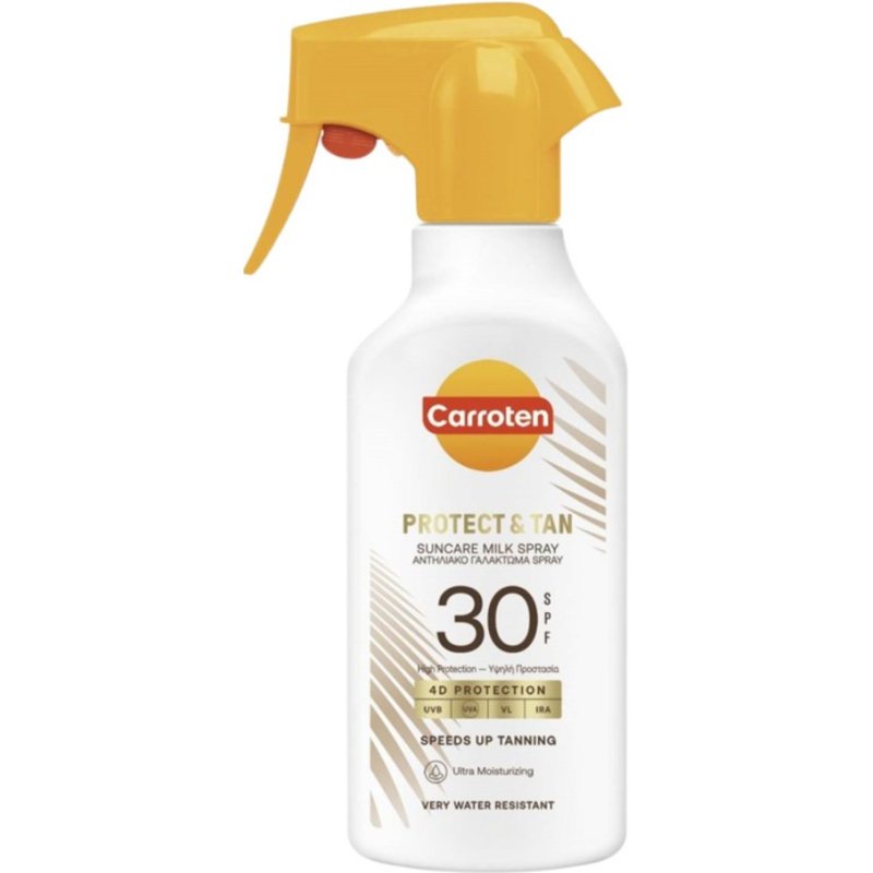 Carroten Protect & Tan Suncare Milk Spray Слънцезащитно мляко спрей SPF30