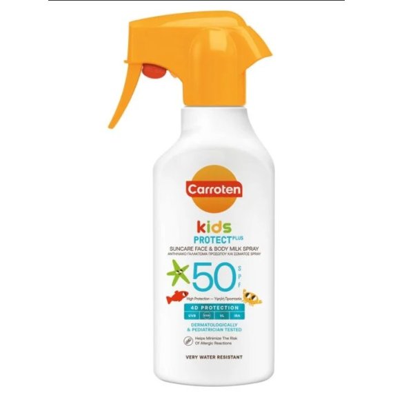 Carroten Kids Слънцезащитно спрей мляко за деца за лице и тяло SPF50