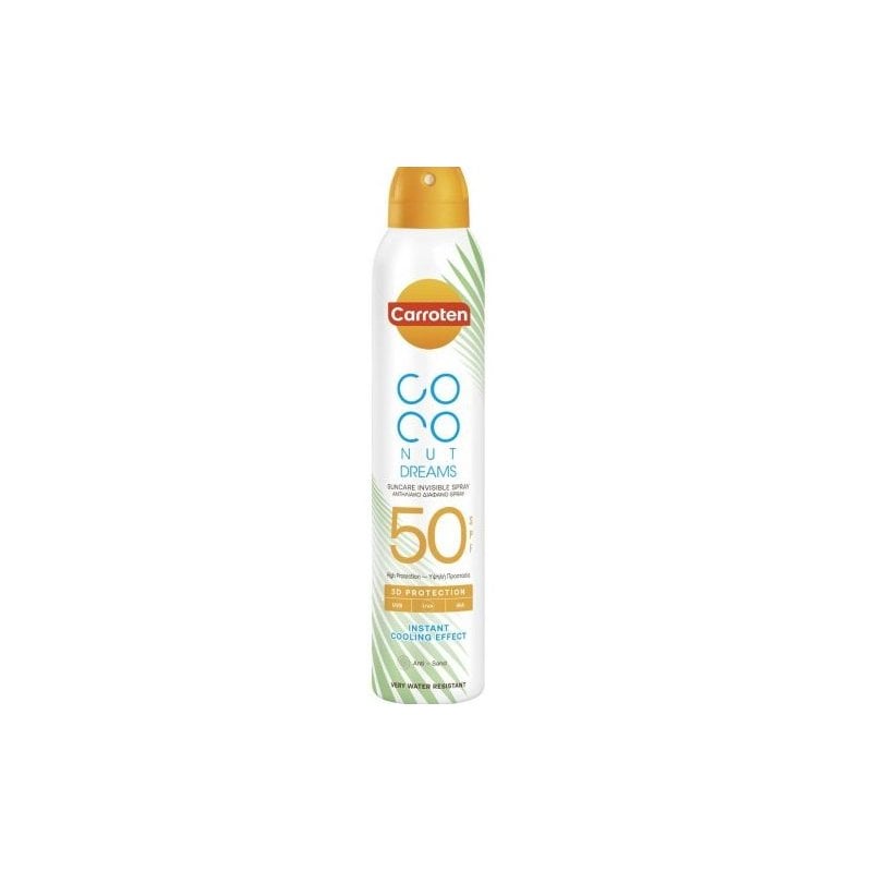 Carroten Coconut Dreams Слънцезащитен сух спрей за тяло SPF50