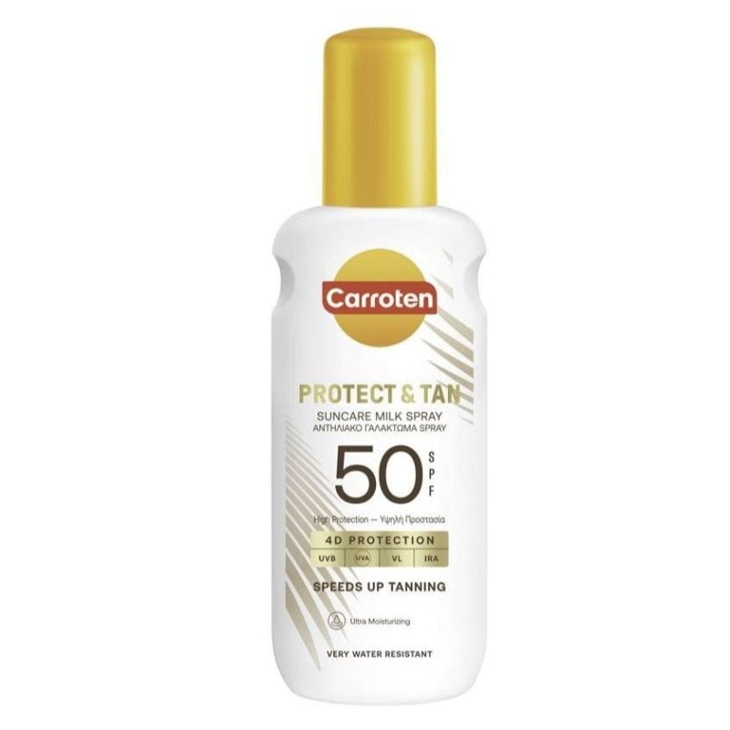 Carroten Protect & Tan Suncare Milk Spray Слънцезащитно мляко спрей SPF50