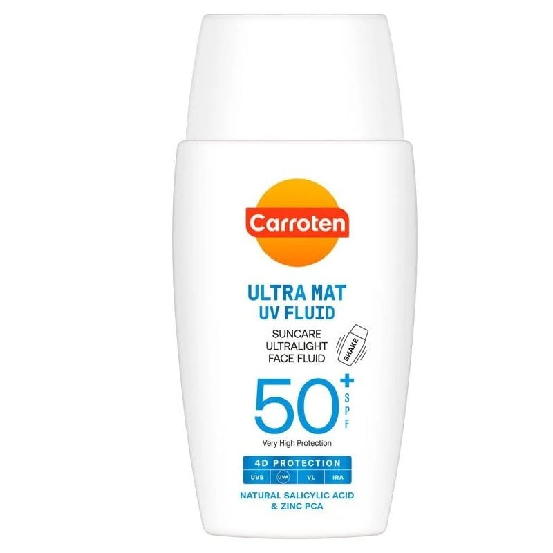 Carroten Ultra Mat Слънцезащитен флуид за лице с матиращ ефект SPF50+