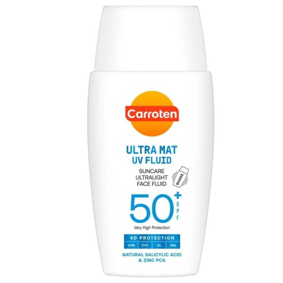 Carroten Ultra Mat Слънцезащитен флуид за лице с матиращ ефект SPF50+