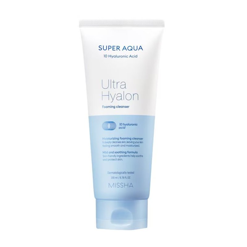 Missha Super Aqua 10x Hyaluronic Acid Ultra Hyalon Почистваща пяна