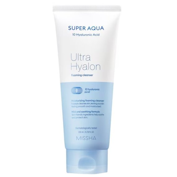 Missha Super Aqua 10x Hyaluronic Acid Ultra Hyalon Почистваща пяна