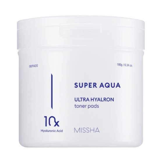 Missha Super Aqua 10x Hyaluronic Acid Ultra Hyalron Toner pads