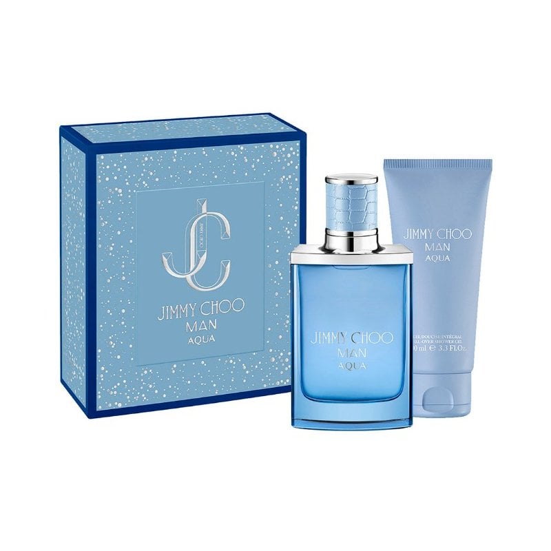 Jimmy Choo Man Aqua Подаръчен комплект за мъже, Размер EDT 50 ml + душ гел 100 ml