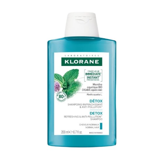 Klorane Anti-Pollution Детоксикиращ шампоан с мента