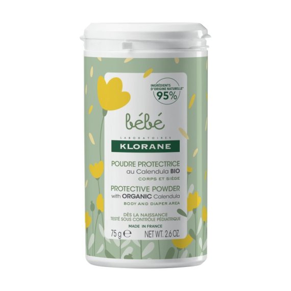 Klorane Bebe Calendula Бебешка пудра при смяна на пелени
