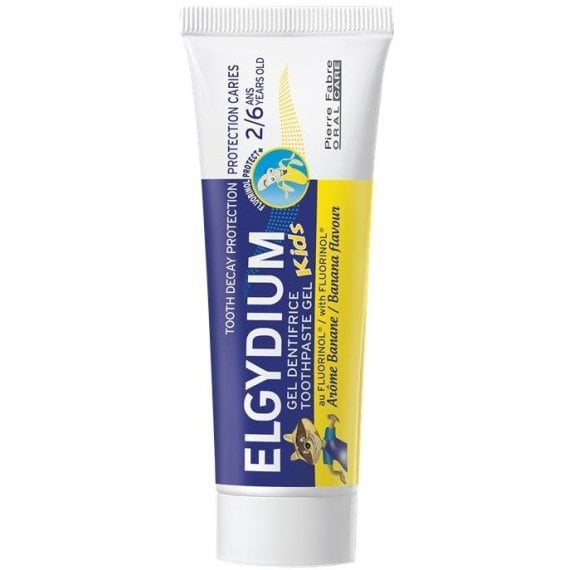 Elgydium Kids Гел Детска паста за зъби с Fluorinol банан 2 - 6 години - 50 мл