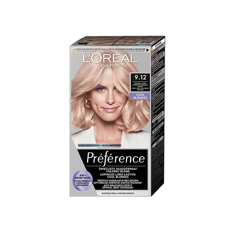 L`Oreal Paris Preference Перманентна боя за коса, Размер 9.12 Siberia