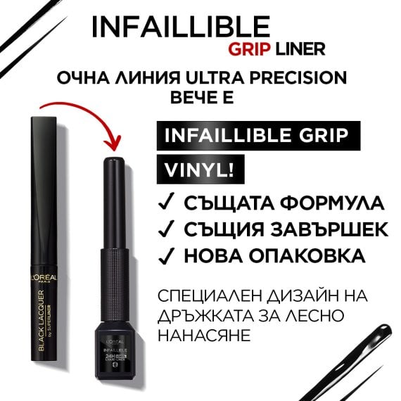 L’Oreal Paris Infallible Vinyl Очна линия с наситен блясък