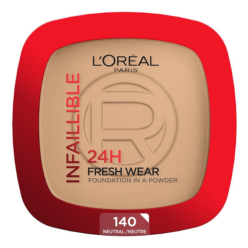 L'Oreal Paris Infaillible 24H Fresh Wear Дълготрайна компактна пудра с матов ефект, Размер 140 Golden beige