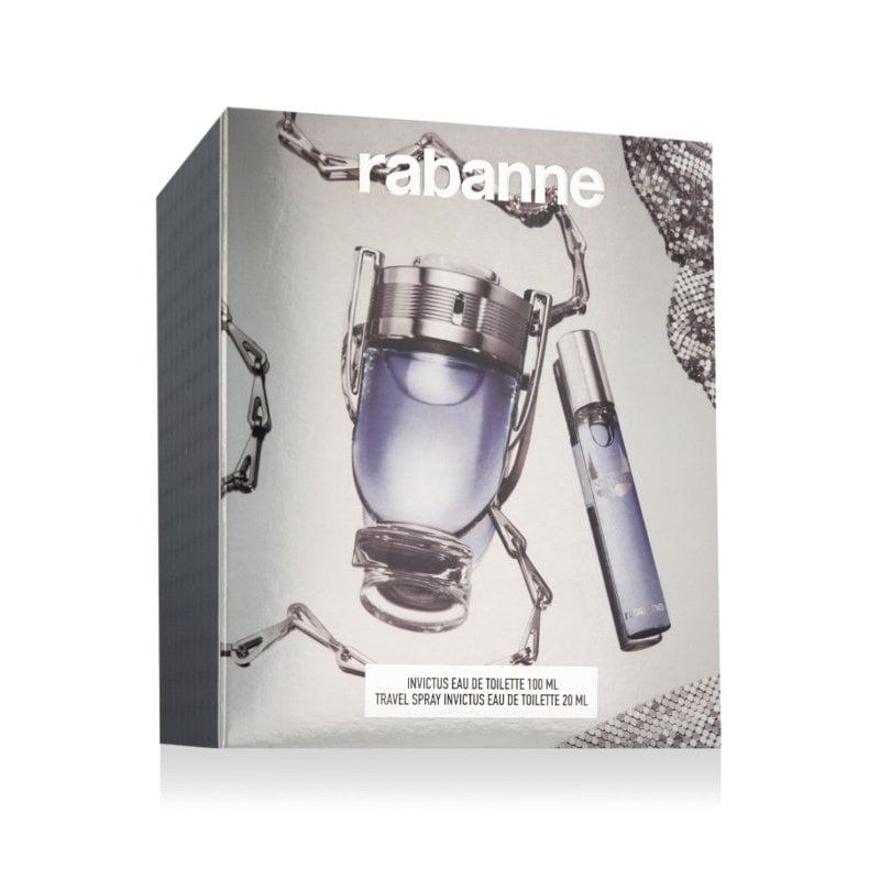 Paco Rabanne Invictus Подаръчен комплект за мъже, Размер EDT 100 ml + EDT 20 ml