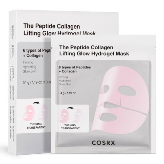 Cosrx Peptide Collagen Glow Hydrogel Mask 3 Pack Маска за лице
