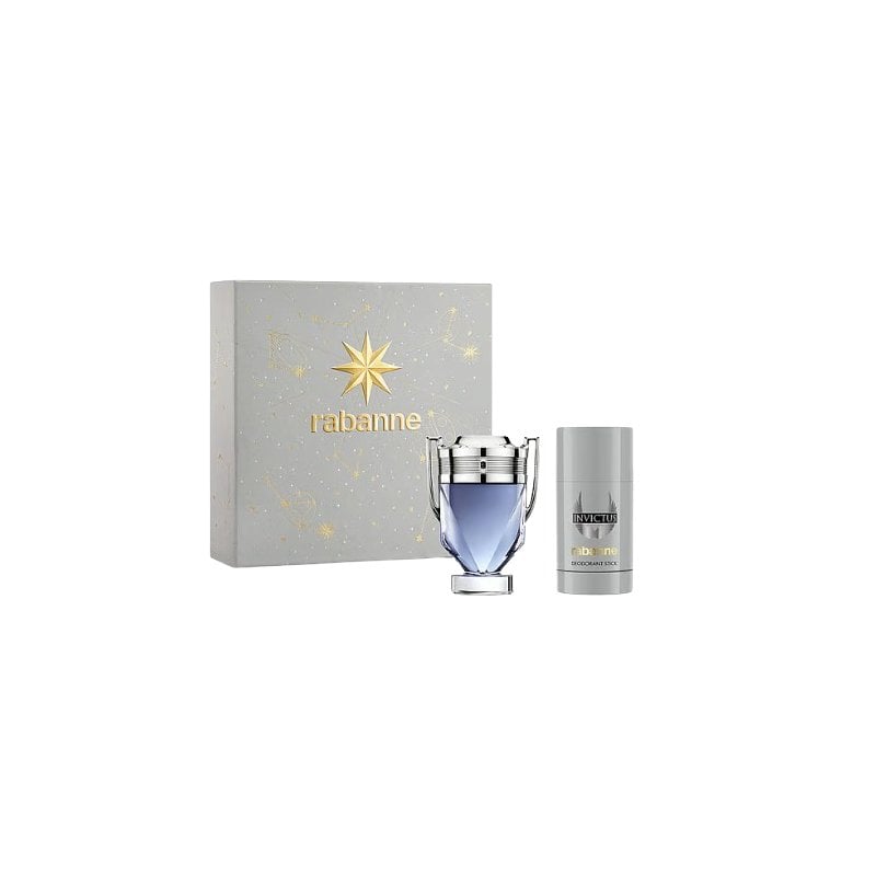 Paco Rabanne Invictus Подаръчен комплект за мъже, Размер EDT 50 ml + 75 ml дезодорант стик
