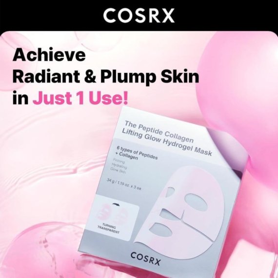 Cosrx Peptide Collagen Glow Hydrogel Mask 3 Pack Маска за лице