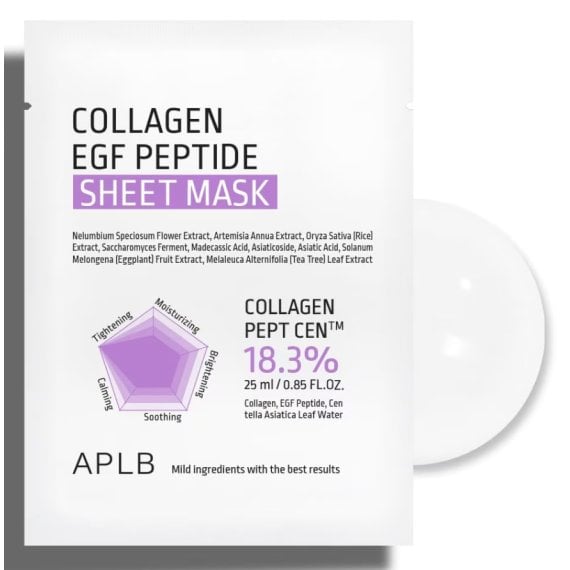 APLB Collagen EGF Peptide Sheet Mask Лист маска за лице с колаген