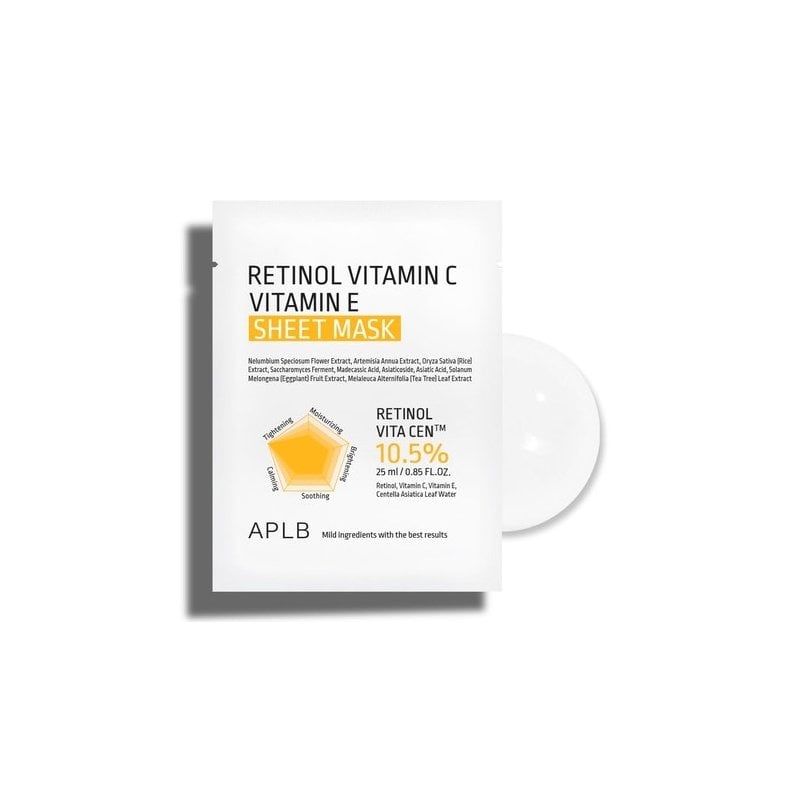 APLB Retinol Vitamin C Vitamin E Sheet Mask Лист маска за лице