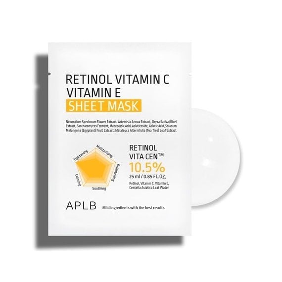 APLB Retinol Vitamin C Vitamin E Sheet Mask Лист маска за лице