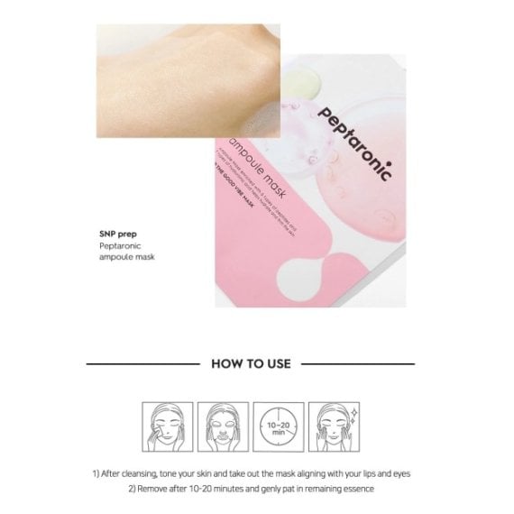 SNP Prep Peptaronic Ampoule Mask Лист маска за лице