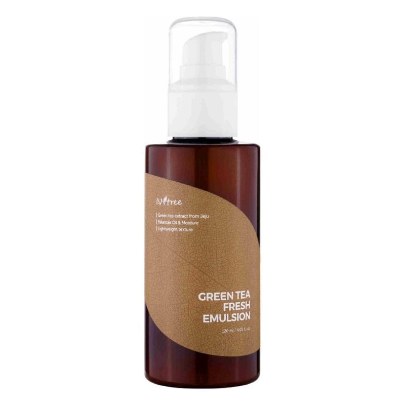 Isntree Green Tea Fresh Emulsion ефективна емулсия за мазна кожа