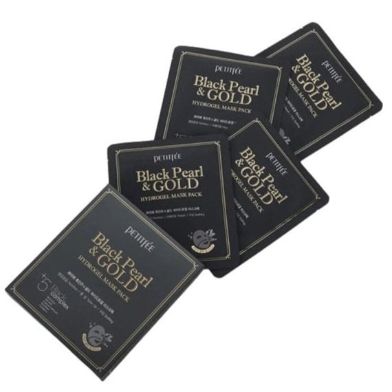 Petitfee Black Pearl & Gold Hydrogel Face Mask хидрогел маска за лице с черни перли и злато