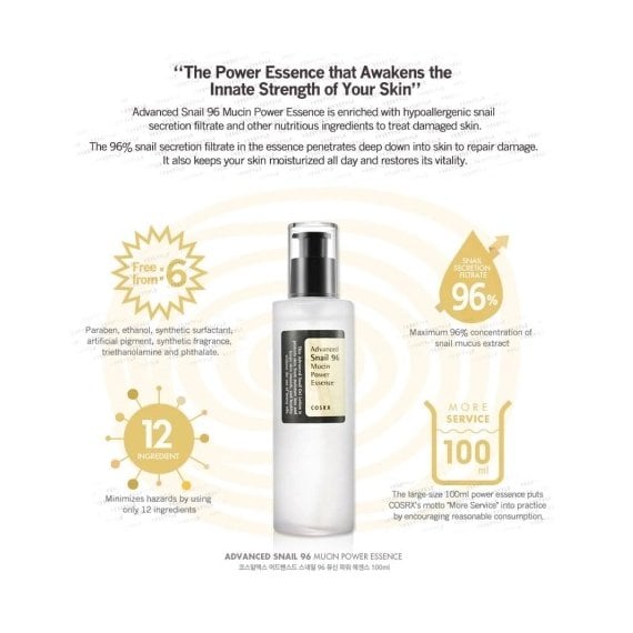 Cosrx Advanced Snail 96 Mucin Power Essence Хидратираща есенция за лице