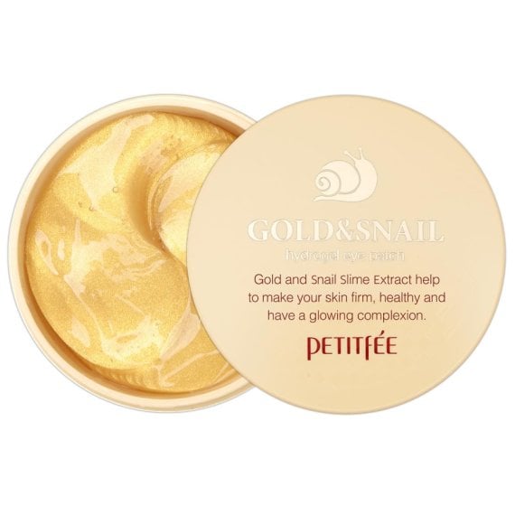 Petitfee Gold and Snail Eye Patches Хидрогелни пачове за очи със злато и охлювен секрет, 60 бр.