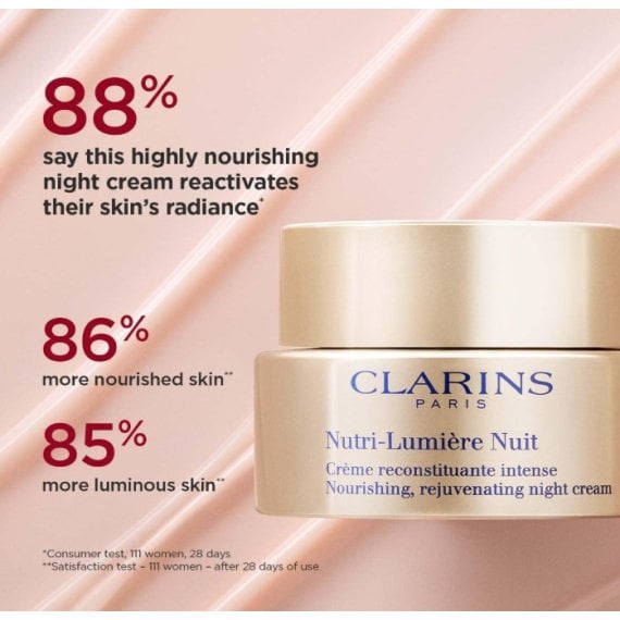 Clarins Nutri Lumiere Nuit Нощен възстановяващ подмладяващ крем против бръчки за зряла кожа