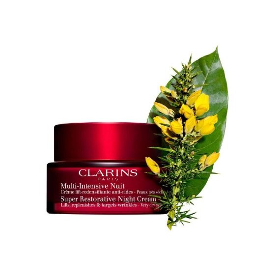 Clarins Super Restorative Night Cream Нощен възстановяващ крем против бръчки с лифтинг ефект за суха кожа