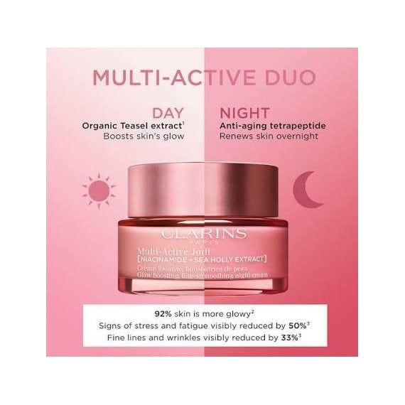 Clarins Multi-Active Nuit Нощен възстановяващ крем за фини сухи линии за нормална към суха кожа