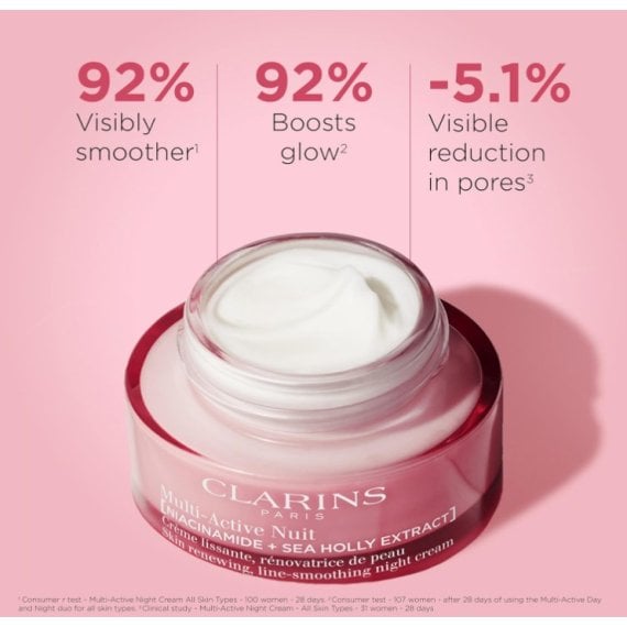 Clarins Multi-Active Nuit Нощен възстановяващ крем за фини сухи линии за всеки тип кожа