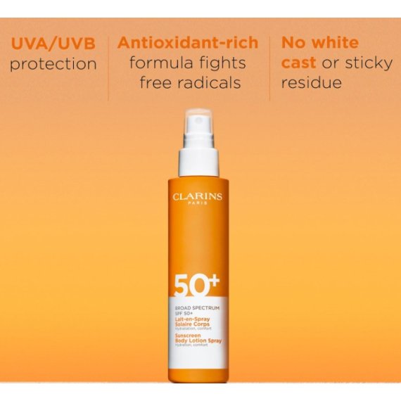 Clarins Sun Care Lotion Spray SPF50 Слънцезащитен лосион-спрей за тяло без опаковка