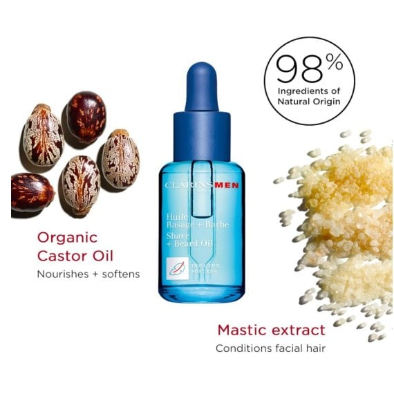 Clarins Men Shave and Beard Oil Масло за бръснене и грижа за брада без опаковка