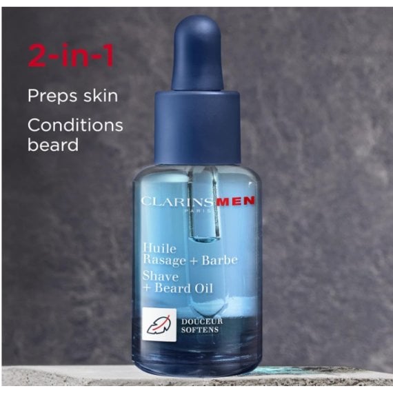Clarins Men Shave and Beard Oil Масло за бръснене и грижа за брада без опаковка