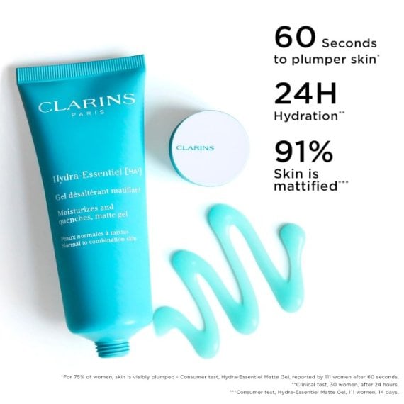 Clarins Hydra Essentiel [HA²] Matte Gel Матиращ овлажняващ гел за лице с хиалуронова киселина без опаковка