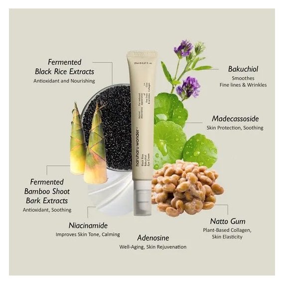 Haruharu Wonder Black Rice Bakuchiol Eye Cream Околоочен крем с бакучиол и черен ориз