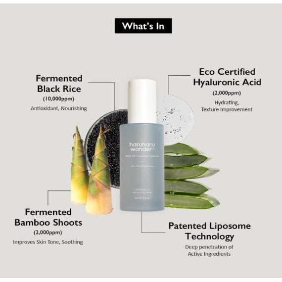 Haruharu Wonder Black Rice Hyaluronic Essence Есенция за лице с черен ориз и хиалурон