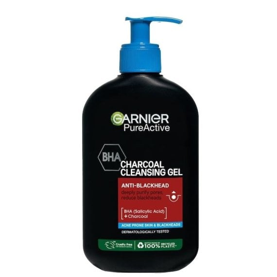 Garnier Pure Active Charcoal CLeansing Gel Почистващ гел с активен въглен против черни точки