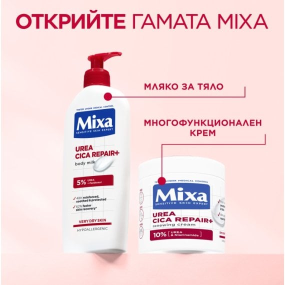 Mixa Urea Cica Repair+ регенериращ крем за груба и суха кожа