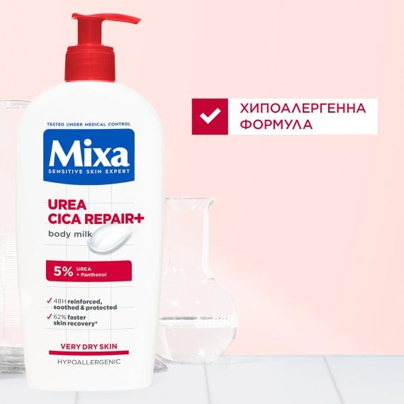 Mixa Urea Cica Repair+ регенериращо мляко за тяло за много суха кожа