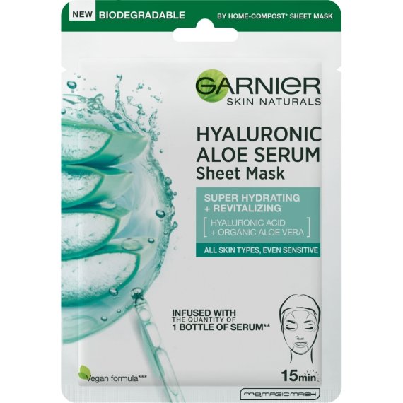 Garnier Skin Naturals Hyaluronic Aloe Текстилна маска за лице