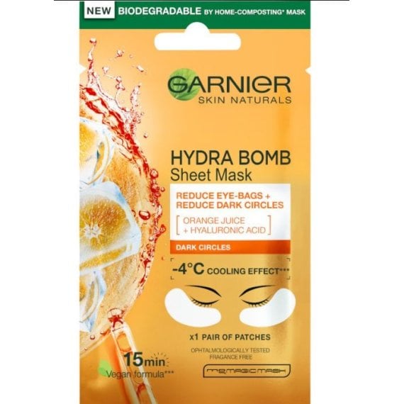 Garnier Skin Naturals HYDRA BOMB Памучна маска срещу тъмни кръгове под очите