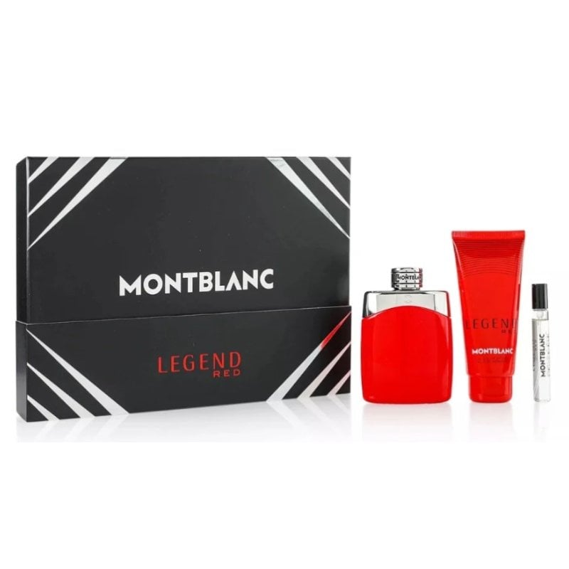 Mont Blanc Legend Red Подаръчен комплект за мъже, Размер EDP 100  ml + душ гел 100 ml + EDP 7.5 ml