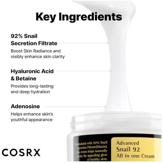 Cosrx Advanced Snail 92 All In One Cream крем за лице с филтрат от охлювен секрет