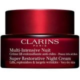 Clarins Super Restorative Night Cream Нощен възстановяващ крем против бръчки с лифтинг ефект за суха кожа