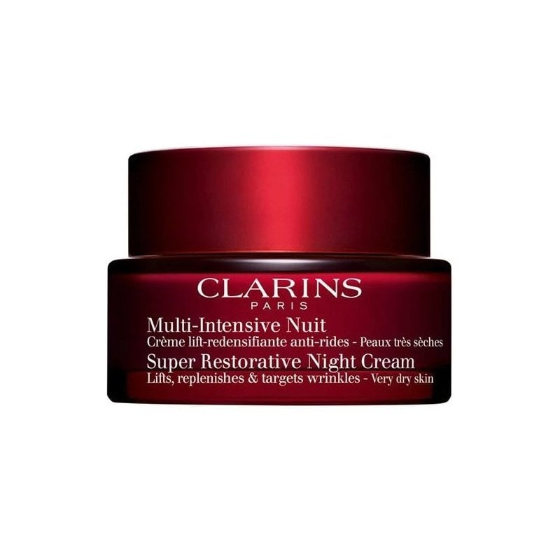Clarins Super Restorative Night Cream Нощен възстановяващ крем против бръчки с лифтинг ефект за суха кожа